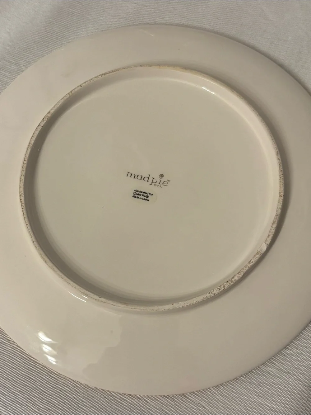 Mud Pie French Bistro Café Decorative Plates Set of 2